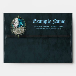 Harmony of the elements, the woman with lion.  envelope