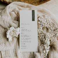 HARMONY Olive Green Modern Wedding Place Card