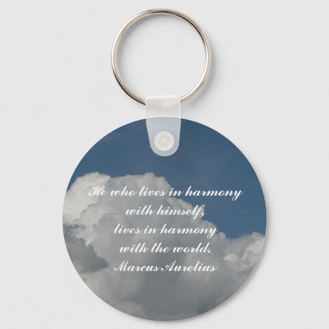 Harmony...Quote. Key Ring (Front)