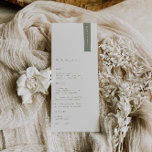 HARMONY Sage Green Modern Wedding Menu Place Card<br><div class="desc">HARMONY Sage Green modern minimalist,  wedding guest place card and menu. Features,  sage green typography on light beige backgrounds. Please note,  guest names must be entered and each card added to your cart individually.</div>