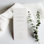 HARMONY Sage Green Wedding Program<br><div class="desc">HARMONY | Sage Green,  wedding program. Features,  sage green typography on light beige backgrounds. Dainty botanical branch monogram illustration.</div>
