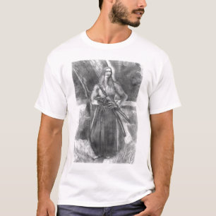 Harmony Samurai Pencil Drawing T-Shirt