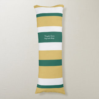 Harmony Stripes Lines Green Gold White Body Cushion