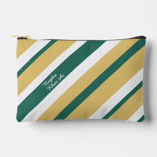 Harmony Stripes Lines Green Gold White (d) Accessory Pouch