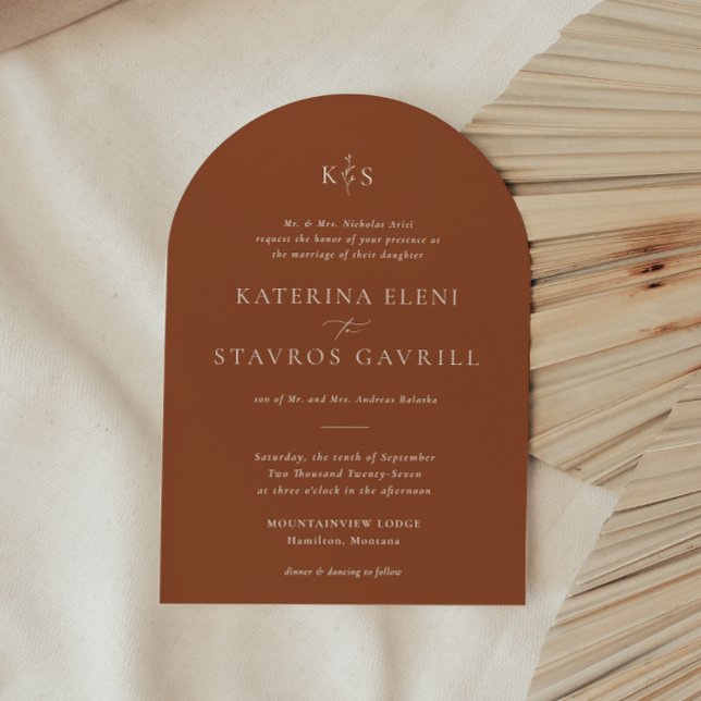 HARMONY | Terracotta Wedding Invitation (Creator Uploaded)
