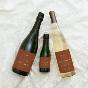 HARMONY   Terracotta Wedding Sparkling Wine Label