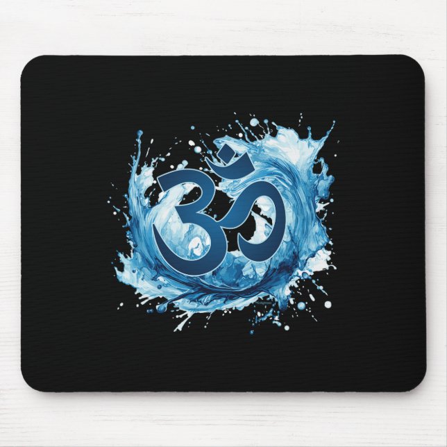 Harmony Unleashed The Energetic Om Wave  Mouse Pad (Front)