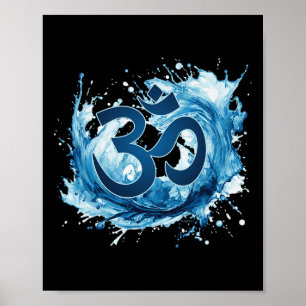 Harmony Unleashed The Energetic Om Wave  Poster