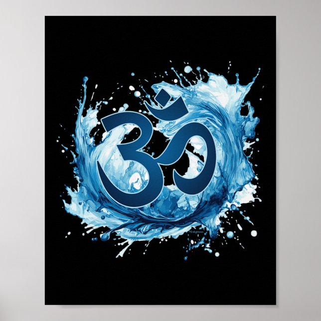 Harmony Unleashed The Energetic Om Wave  Poster (Front)
