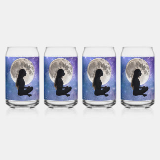 Harmony's Lunar Serenity: Daughter of the Mystic Can Glass