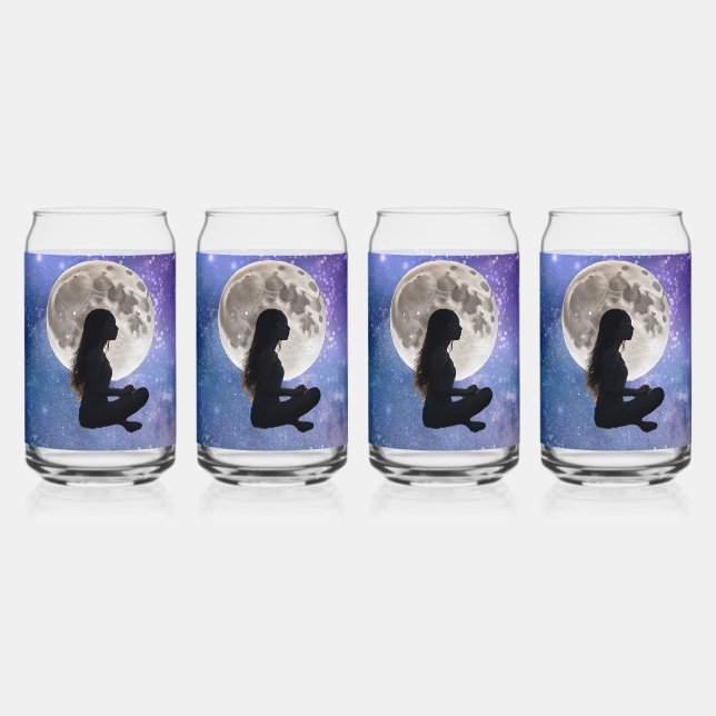 Harmony's Lunar Serenity: Daughter of the Mystic Can Glass (Front)