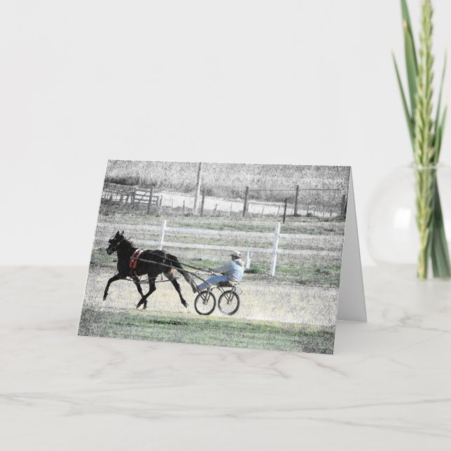 Harness Racing, Birthday Card (Front)