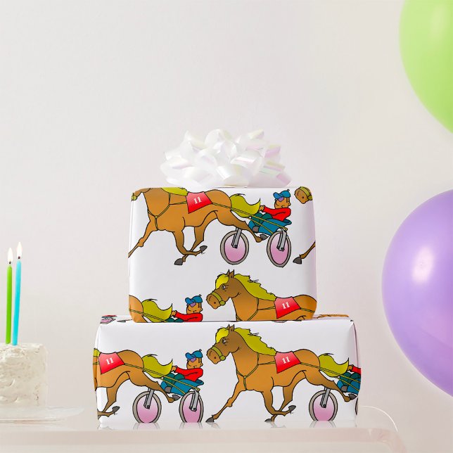 Harness Racing Horse and Driver Wrapping Paper (Creator Uploaded)