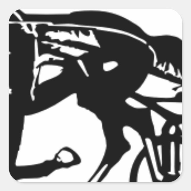 Harness Racing Horse Square Sticker (Front)