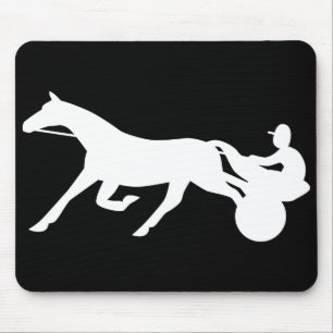 harness racing icon mouse pad