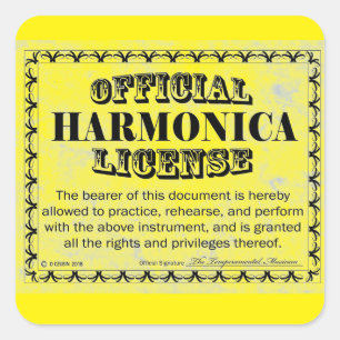 Harnonica License Square Sticker