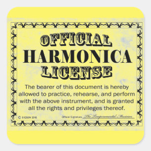Harnonica License Square Sticker