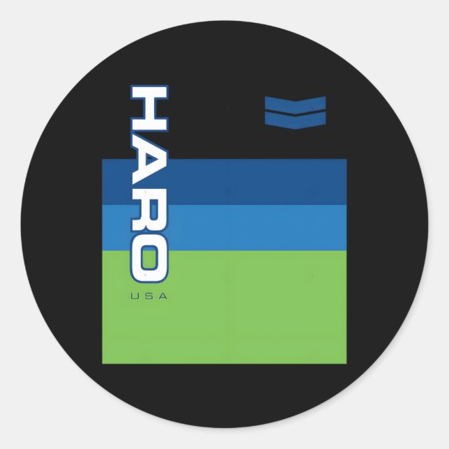 Haro Bmx Jersey Classic Round Sticker (Front)