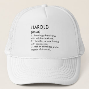 Harold name, Editable name, Custom name Trucker Hat