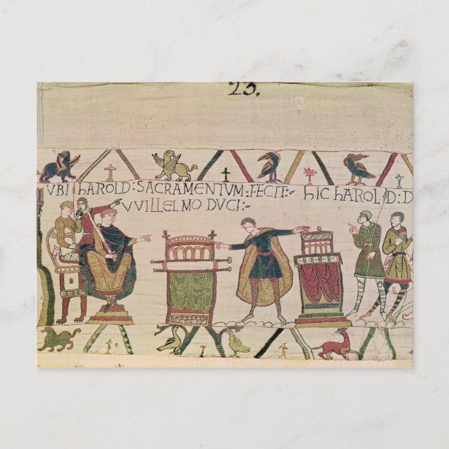 Harold Swears that he will Accept William as Postcard (Front)