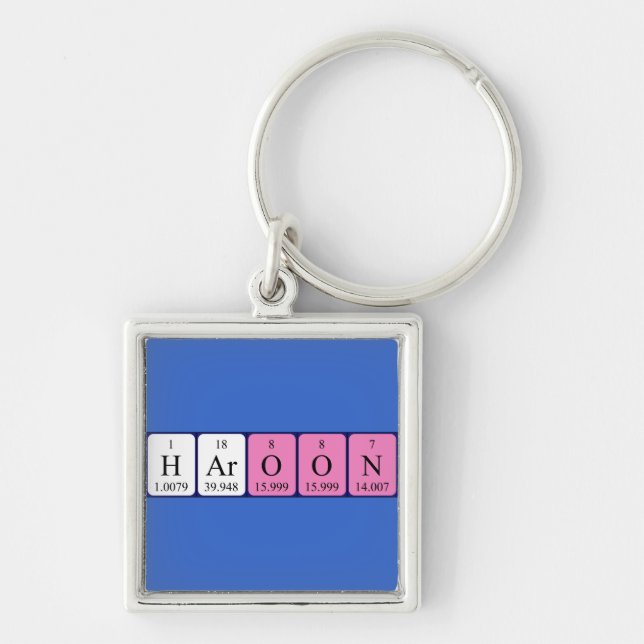 Haroon periodic table name keyring (Front)