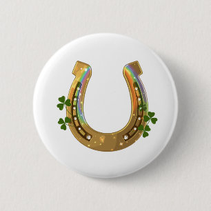 Harp And Shamrocks 6 Cm Round Badge