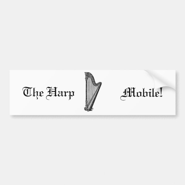 Harp Bumper Sticker (Front)
