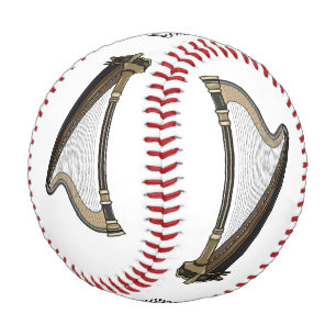 Harp cartoon illustration baseball