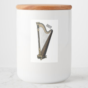Harp cartoon illustration food label