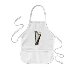 Harp cartoon illustration  kids apron