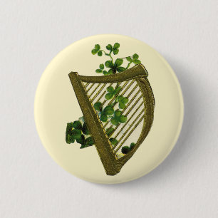 Harp & Clover - Button