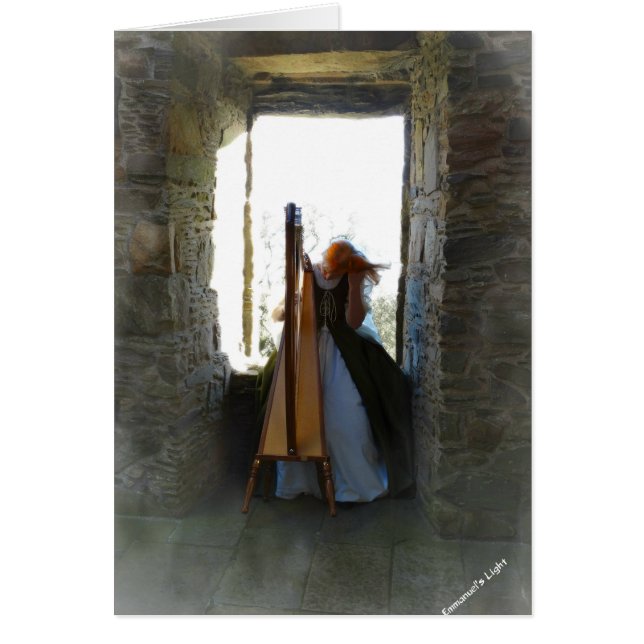 Harp from the Past Blank Card (Front)