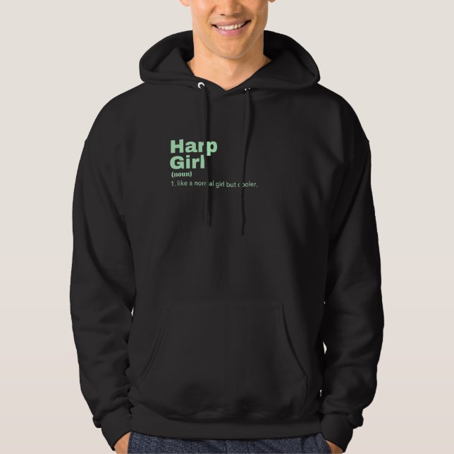 Harp  Girl - Harp  Hoodie (Front)