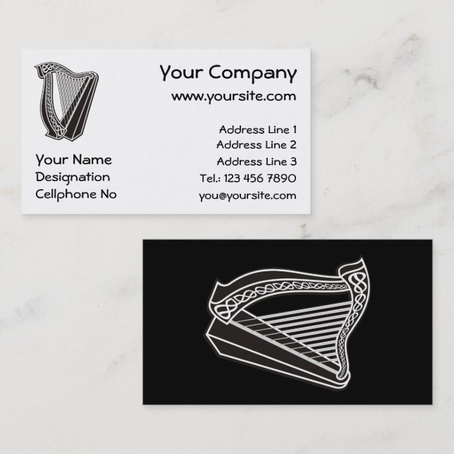 Harp Icon Business Card (Front/Back)