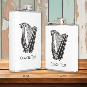 Harp Icon Hip Flask