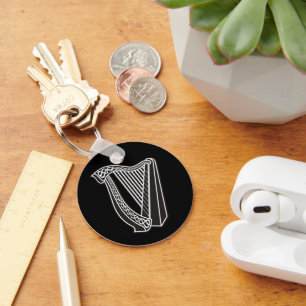Harp Icon Key Ring