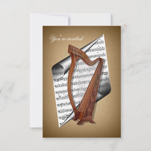 Harp invitation cards (Front)