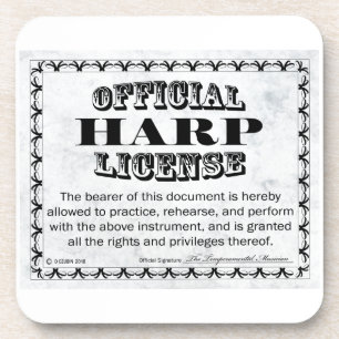 Harp License Coaster