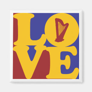Harp Love Magnet