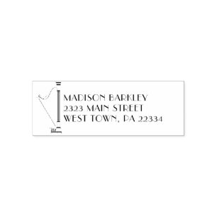 Harp Music Teacher Self-inking Stamp
