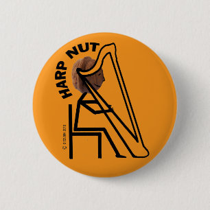 Harp Nut 6 Cm Round Badge