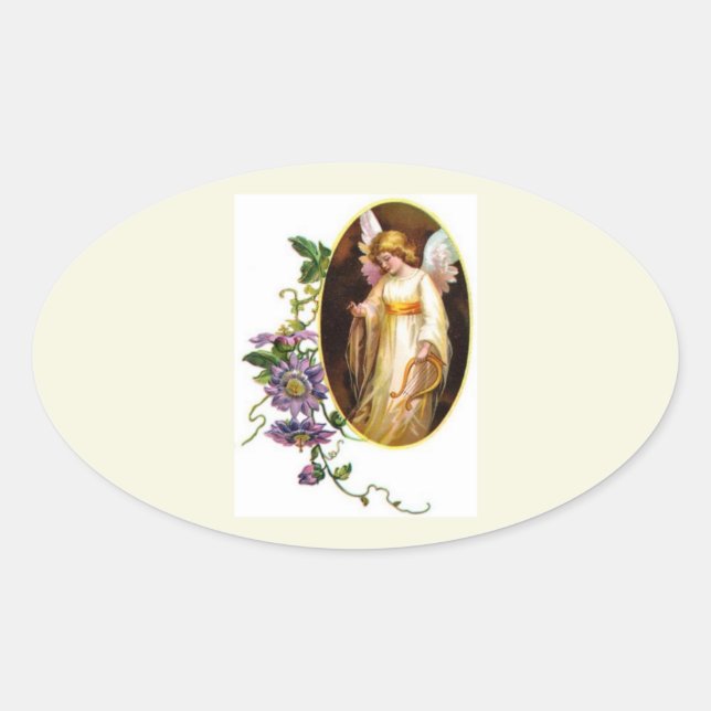 harp oval sticker (Front)