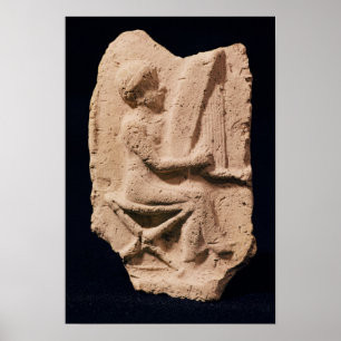 Harp player, 1830-1600 BC Poster