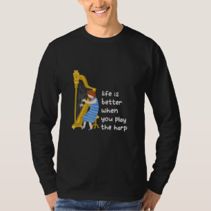 Harp Player Harpist Harp Music Instrument T-Shirt