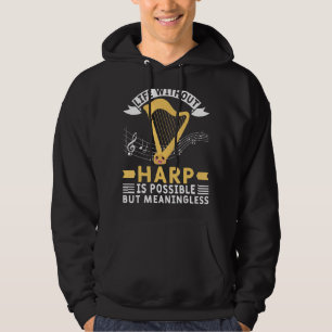 Harp Player Harpist Orchestra Musical Harpist 2 Hoodie