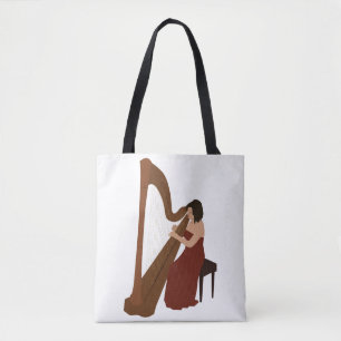 Harp Player Tote Bag