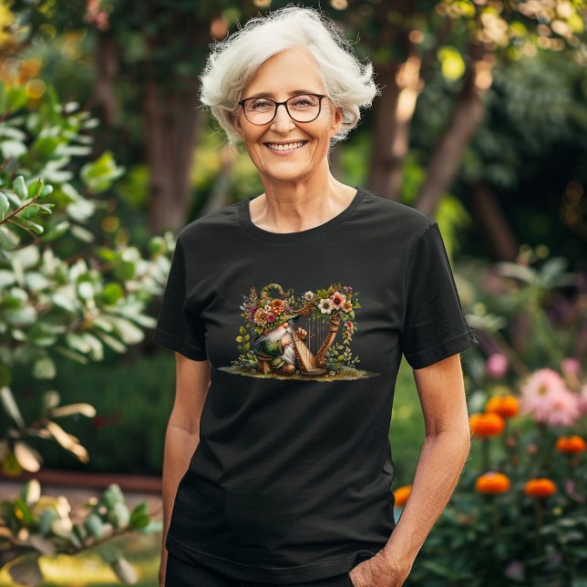 Harp Playing Garden Gnome T-Shirt (Creator Uploaded)