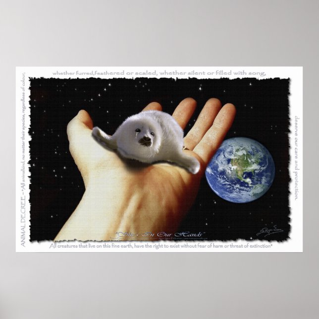 HARP SEAL Protection Earth Day Art Poster (Front)