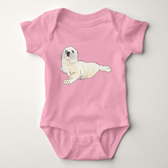 Harp Seal Pup Baby Bodysuit (Front)