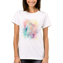 Harp Watercolour T-Shirt